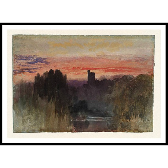 The Upperton Monument from the Lake in Petworth Park 1827, A New Print Of a J. M. W Turner Painting