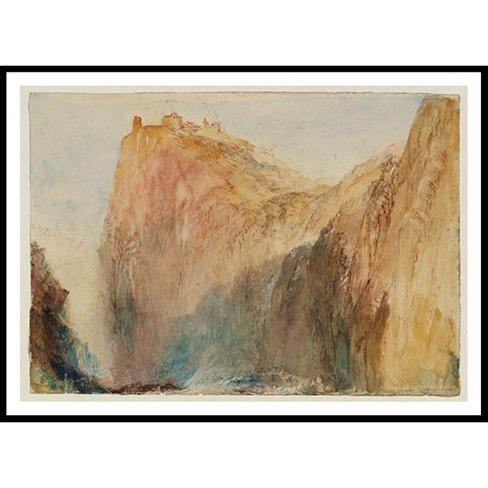 The Via Mala Looking towards Thusis 1843, A New Print Of a J. M. W Turner Painting