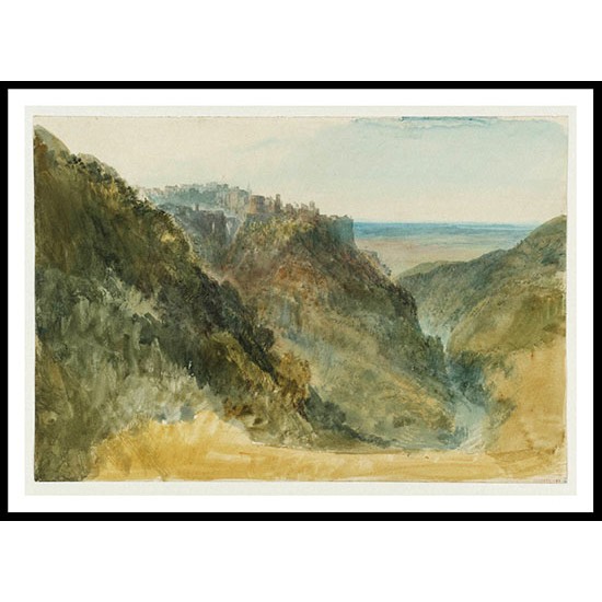 Tivoli from Monte Catillo 1819, A New Print Of a J. M. W Turner Painting