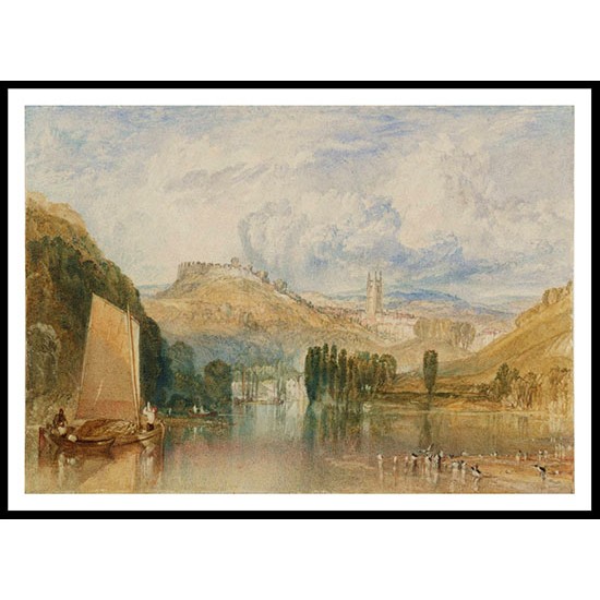 Totnes on the River Dart 1824, A New Print Of a J. M. W Turner Painting