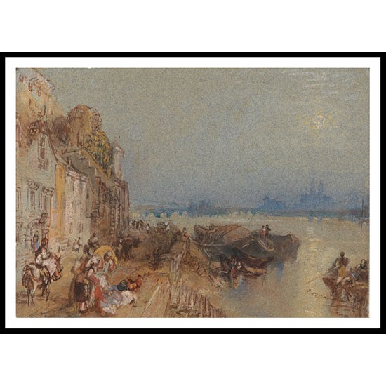 Tours Sunset Looking Backwards 1826 30, A New Print Of a J. M. W Turner Painting