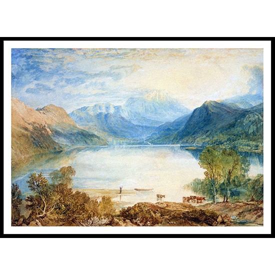 Ullswater Lake from Gowbarrow Park Cumberland 1815, A New Print Of a J. M. W Turner Painting