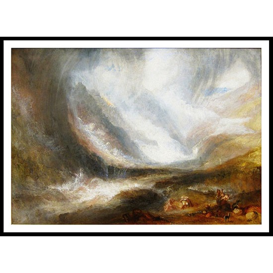 Valley of Aosta Snowstorm Avalanche and Thunderstorm 1837 38, A New Print Of a J. M. W Turner Painting