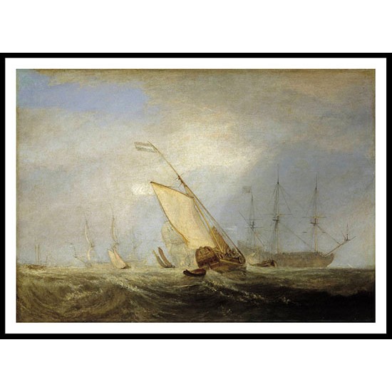 Van Tromp Returning after the Battle off the Dogger Bank 1833, A New Print Of a J. M. W Turner Painting