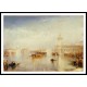 Venice Dogano San Giorgio Citella from the Steps of the Europa 1842, A New Print Of a J. M. W Turner Painting