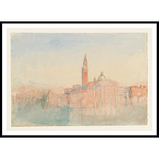 Venice San Giorgio Maggiore at Sunset from the Hotel Europa 1840, A New Print Of a J. M. W Turner Painting