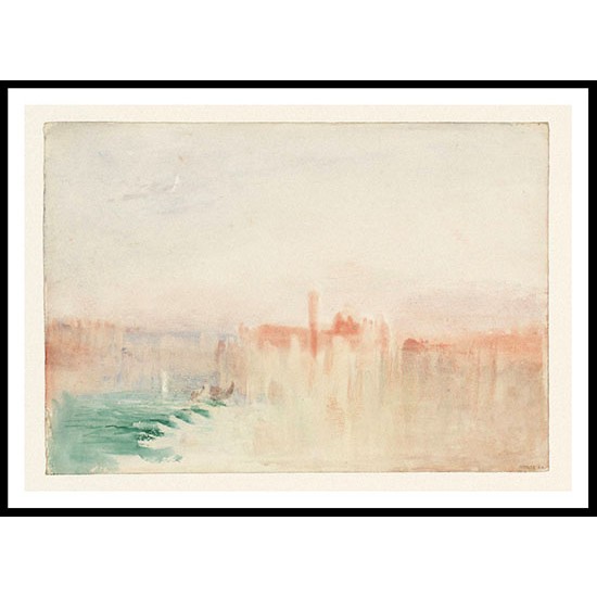 Venice San Giorgio Maggiore at Sunset from the Riva degli Schiavoni 1840, A New Print Of a J. M. W Turner Painting