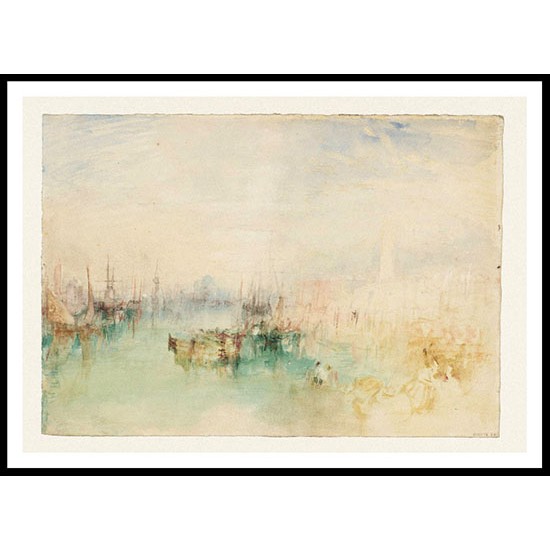 Venice Shipping off the Riva degli Schiavoni from near the Ponte dell'Arsenale 1840, A New Print Of a J. M. W Turner Painting