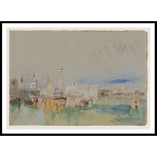 Venice The Dogano Campanile of San Marco and the Doge's Palace 1840, A New Print Of a J. M. W Turner Painting