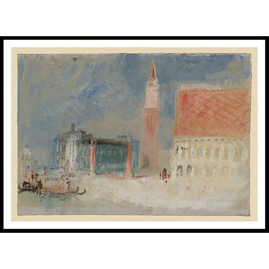 Venice The Piazzetta and the Doge's Palace from the Bacino 1840, A New Print Of a J. M. W Turner Painting