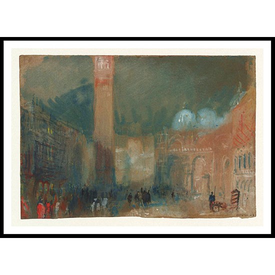 Venice The Piazzetta with San Marco and its Campanile Night 1840, A New Print Of a J. M. W Turner Painting