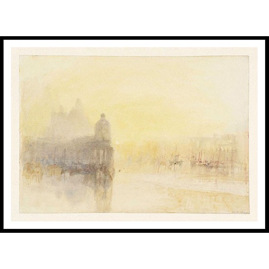 Venice The Punta della Dogana at Sunset with the Domes of Santa Maria della Salute 1840, A New Print Of a J. M. W Turner Painting