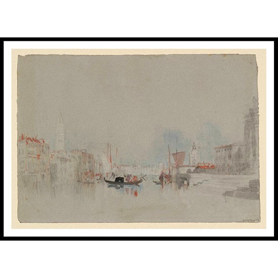 Venice The Steps of S. Maria della Salute the Campanile of St Mark's on the Left 1840, A New Print Of a J. M. W Turner Painting