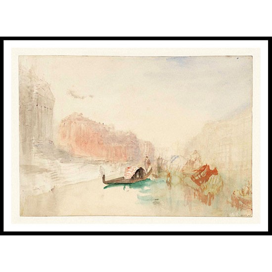 Venice The Steps of Santa Maria della Salute looking up the Grand Canal 1840, A New Print Of a J. M. W Turner Painting