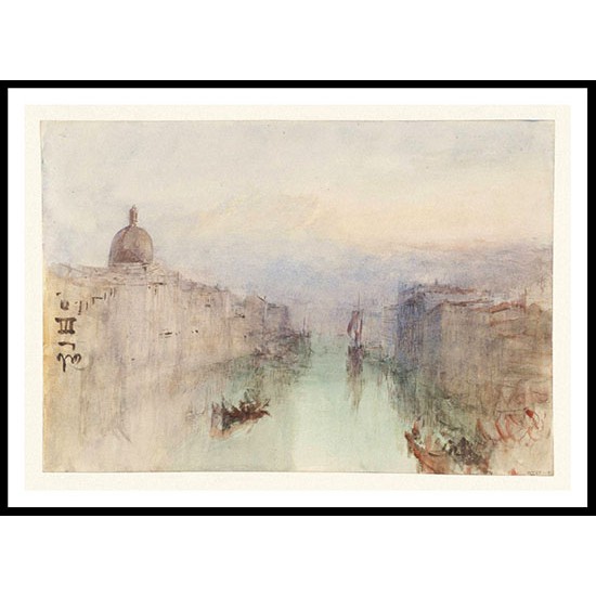 Venice The Upper End of the Grand Canal with San Simeone Piccolo Dusk 1840, A New Print Of a J. M. W Turner Painting