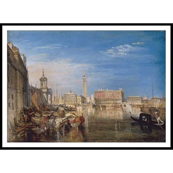 Venice the Bridge of Sighs Ducal Palace and Custom House 1833, A New Print Of a J. M. W Turner Painting