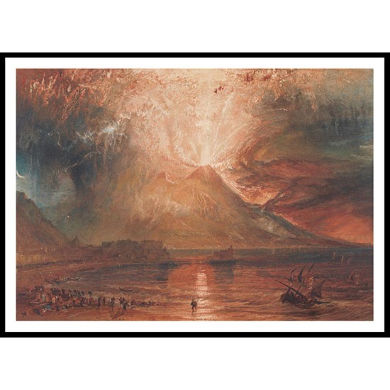 Vesuvius in Eruption 1817 20, A New Print Of a J. M. W Turner Painting