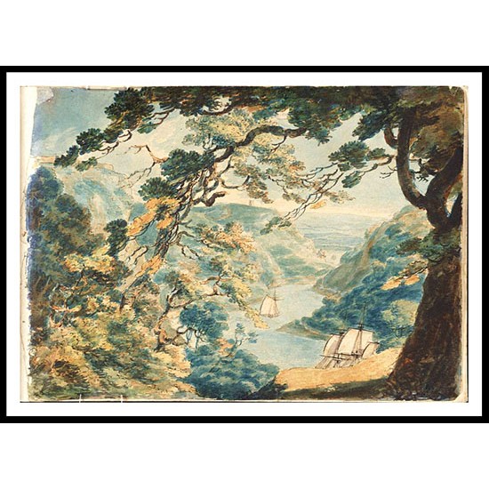 View Looking up the Avon from Cook's Folly 1791, A New Print Of a J. M. W Turner Painting