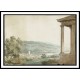 View from a Classical Portico or Summerhouse over a Town on a River 1795, A New Print Of a J. M. W Turner Painting