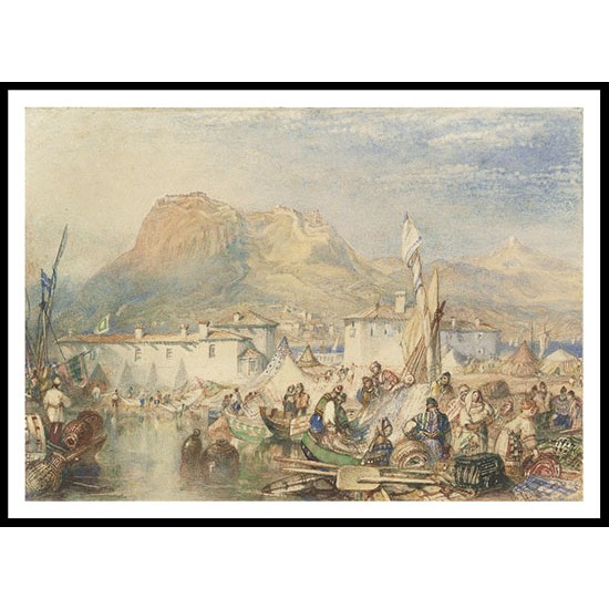 View of Corinth Greece, A New Print Of a J. M. W Turner Painting