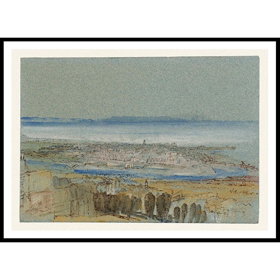 View of Le Havre and the Seine Estuary from the Heights of Ste Adresse 1832, A New Print Of a J. M. W Turner Painting