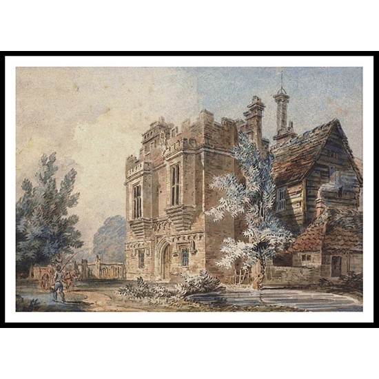 View of the Gatehouse at Rye House Hertfordshire, A New Print Of a J. M. W Turner Painting