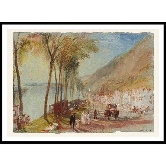 View on the Seine between Mantes and Vernon Rolleboise on the road from Bonnieres 1833, A New Print Of a J. M. W Turner Painting