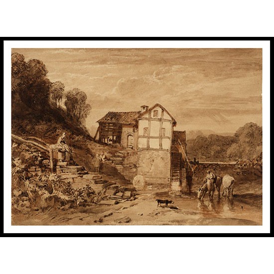 Water Mill 1808, A New Print Of a J. M. W Turner Painting