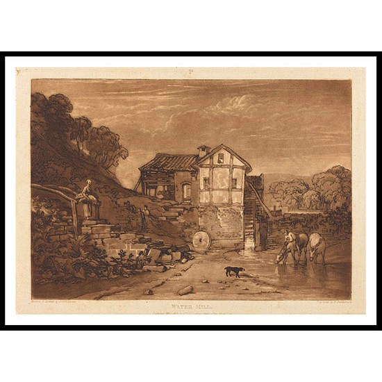 Water Mill 1812, A New Print Of a J. M. W Turner Painting