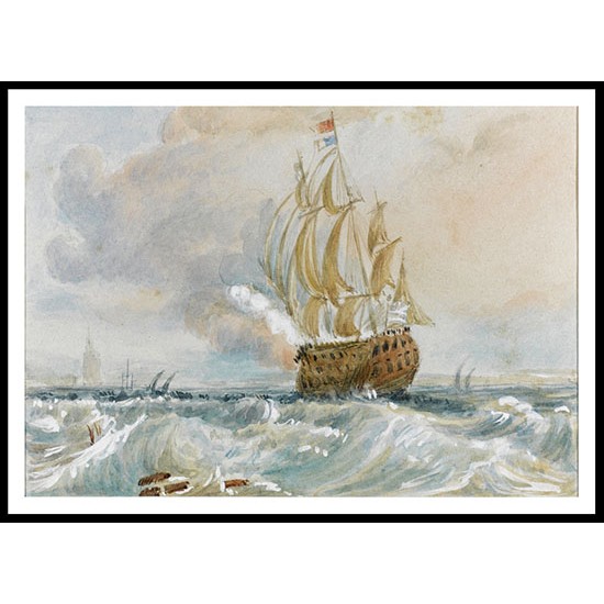 Watercolor Drawing 1888, A New Print Of a J. M. W Turner Painting