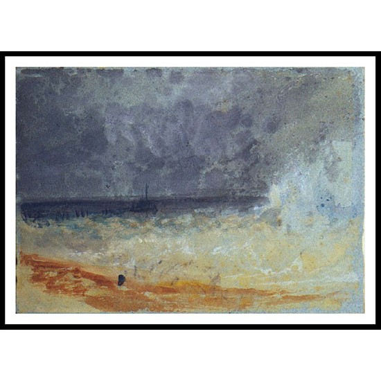 Waves Breaking on the Beach, A New Print Of a J. M. W Turner Painting