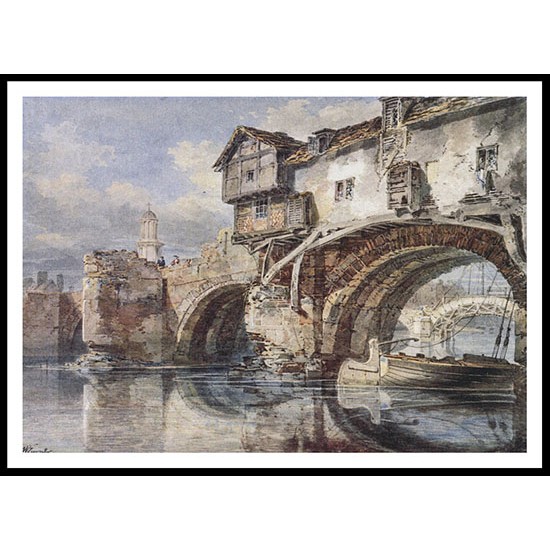 Welsh Bridge at Shrewsbury 1794, A New Print Of a J. M. W Turner Painting