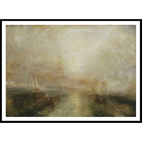 Yacht Approaching the Coast 1840 45, A New Print Of a J. M. W Turner Painting