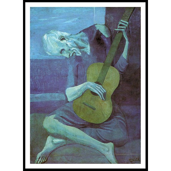 The Old Guitarist 1903, A New Print Of a Pablo Picasso Painting