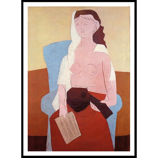 Woman with a Mandolin 1925, A New Print Of a Pablo Picasso Painting