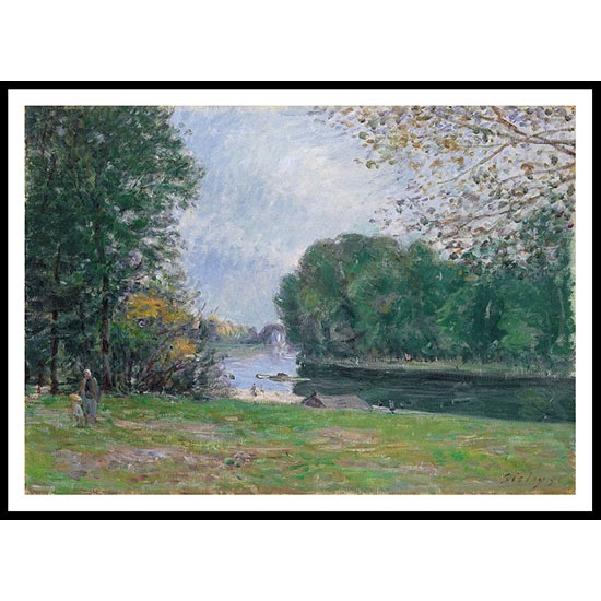 A Turn of the River Loing Summer 1896, A New Print Of an Alfred Sisley Painting