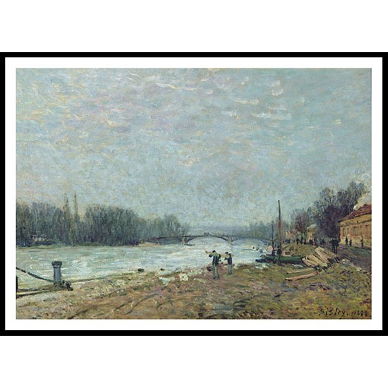 After the Thaw the Seine at Suresnes Bridge 1880, A New Print Of an Alfred Sisley Painting