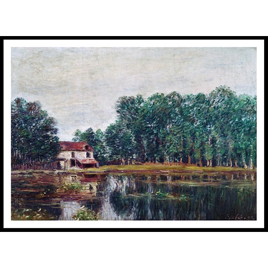 Along the Channal at Moret sur Loing 1892, A New Print Of an Alfred Sisley Painting