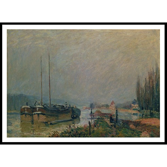 At the Riverbank of the Seine 1879, A New Print Of an Alfred Sisley Painting