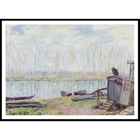 Banks of the Loing 1890, A New Print Of an Alfred Sisley Painting