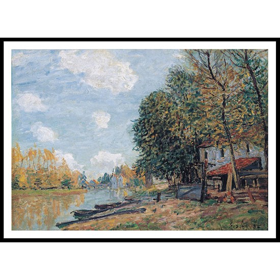 Banks of the Loing at Moret 1885, A New Print Of an Alfred Sisley Painting