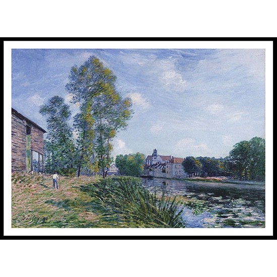 Banks of the Loing at Moret in Summer 1891, A New Print Of an Alfred Sisley Painting