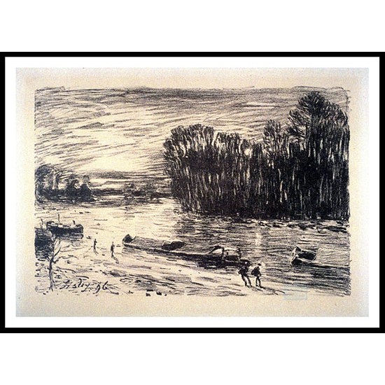 Banks of the Loing at Saint Mammes 1896, A New Print Of an Alfred Sisley Painting