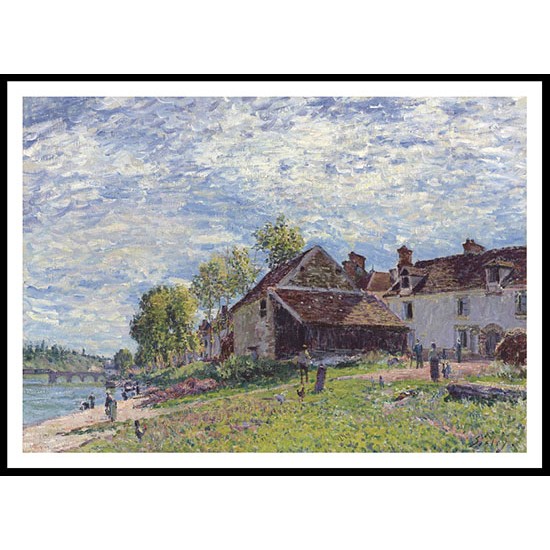 Banks of the Loing at Saint Mammes in Summer 1883, A New Print Of an Alfred Sisley Painting