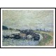 Barge Garage at Saint Mammes 1885, A New Print Of an Alfred Sisley Painting