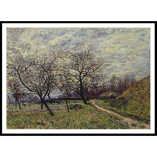 Between Veneux and By December Morning, A New Print Of an Alfred Sisley Painting