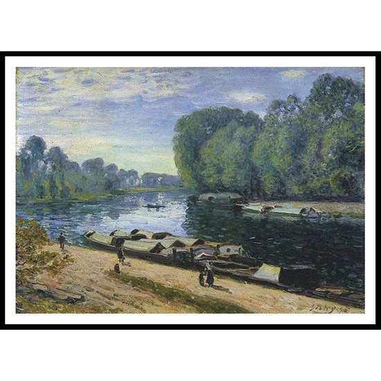 Boats on the Loing 1895, A New Print Of an Alfred Sisley Painting