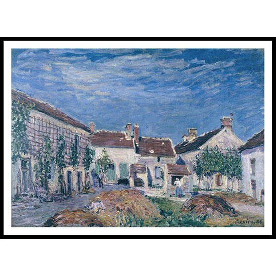 Courtyard at Les Sablons 1886, A New Print Of an Alfred Sisley Painting