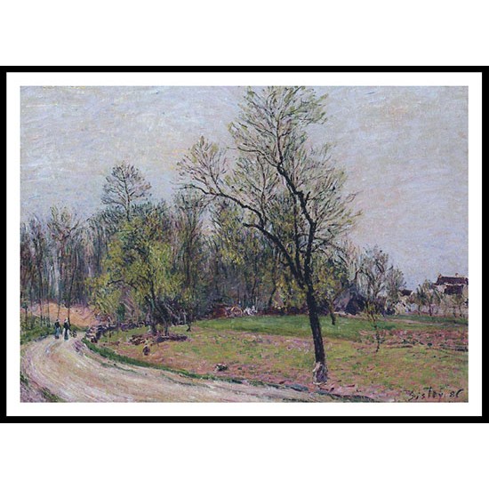 Edge of the Forest in Spring Evening 1885, A New Print Of an Alfred Sisley Painting