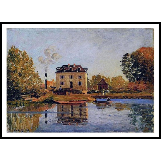 Factory in the Flood Bougival 1873, A New Print Of an Alfred Sisley Painting